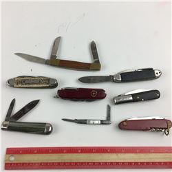 LOT OF 8 ASSORTED POCKET KNIVES