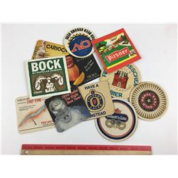 LOT OF BEER & ADVERTISING COASTERS (VINTAGE)