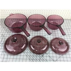 PURPLE POT AND LID SET (CORNING)