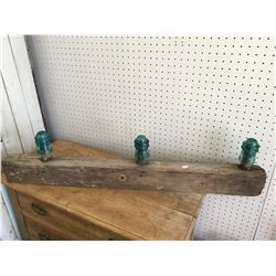 PIECE OF TELEPHONE POLE WITH INSULATORS (39”)