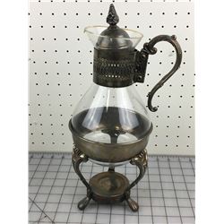 PLATED COFFEE POT & STAND (VINTAGE)