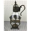 Image 1 : PLATED COFFEE POT & STAND (VINTAGE)