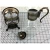 Image 6 : PLATED COFFEE POT & STAND (VINTAGE)