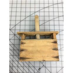 WOODEN BUTTER PRESS