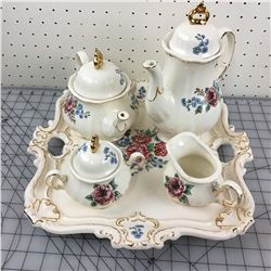 TEA AND COFFEE SERVICE (CHIPS ON TEA POT LID) *PORCELAIN*