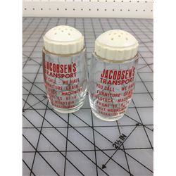 SALT & PEPPER SHAKERS (NUT MOUNTAIN, SASK) *ADVERTISING*