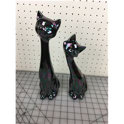 LOT OF 2 CAT FIGURINES