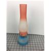 Image 1 : BLUE OIL LAMP WITH PINK CHIMNEY (GLASS)
