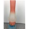 Image 3 : BLUE OIL LAMP WITH PINK CHIMNEY (GLASS)