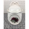 Image 1 : CERAMIC COOKIE JAR (ROSE PICTURED)