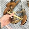 Image 3 : SPINNING WHEEL PARTS AND SPOOLS (WOOD) *VINTAGE*