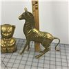 Image 2 : BRASS LOT  ( ZEBRA & TEDDY BEAR BANK) *VINTAGE*