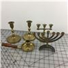 Image 1 : BRASS LOT  (CANDLE HOLDERS) *VINTAGE*