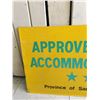 Image 3 : DOUBLE SIDED PROVINCE OF SASK. 2 STAR ACCOMMODATION SIGN (22” X 14”)