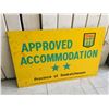 Image 4 : DOUBLE SIDED PROVINCE OF SASK. 2 STAR ACCOMMODATION SIGN (22” X 14”)