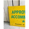 Image 6 : DOUBLE SIDED PROVINCE OF SASK. 2 STAR ACCOMMODATION SIGN (22” X 14”)