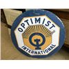 Image 10 : DOUBLE SIDED OPTIMIST INTERNATIONAL SIGN (30”)