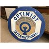 Image 1 : DOUBLE SIDED OPTIMIST INTERNATIONAL SIGN (30”)