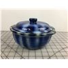 Image 1 : BLUE BEAN POT WITH LID (MEDALTA POTTERIES)