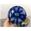 Image 4 : BLUE BEAN POT WITH LID (MEDALTA POTTERIES)