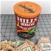Image 3 : HILLS BROS COFFEE TIN WITH NABOB COUPONS