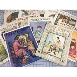 LOT OF 12  NEEDLECRAFT MAGAZINES (1920S & 30S)