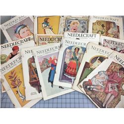 LOT OF 13  NEEDLECRAFT MAGAZINES (1920S & 30S)