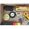 Image 5 : MISC LOT (TIN TOY, SMALL TINS, LAPEL BUTTONS ETC…)