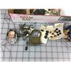 Image 6 : MISC LOT (SINGER PARTS, BUTTONS, SALT AND PEPPER, ETC…)