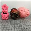 Image 1 : LOT OF THREE PIGGY BANKS (VINTAGE)