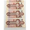 Image 3 : LOT OF 5- $2 BANK NOTES (CANADIAN) *1986*