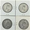 Image 2 : LOT OF 4- 50 CENT PIECES (CANADIAN) * SILVER 1950*