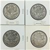 Image 1 : LOT OF 4-50 CENT PIECES (CANADIAN) * SILVER 1951*