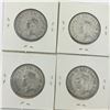 Image 2 : LOT OF 4- 50 CENT PIECES (CANADIAN) * SILVER 1952*