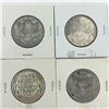 Image 1 : LOT OF 4-50 CENT PIECES (CANADIAN) *SILVER 1953  *