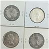 Image 2 : LOT OF 4-50 CENT PIECES (CANADIAN) *SILVER 1953  *