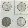 Image 2 : LOT OF 4- 50 CENT PIECES (CANADIAN) * SILVER 1958 *