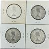Image 2 : LOT OF 4 -50 CENT PIECES  (CANADIAN)* SILVER 1959 *