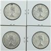 Image 2 : LOT OF 4 - 50 CENT PIECES (CANADIAN) * SILVER 1960  *
