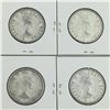 Image 2 : LOT OF 4 - 50 CENT PIECES (CANADIAN)  * SILVER 1961 *