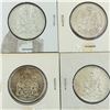 Image 1 : LOT OF 4 - 50 CENT PIECES  (CANADIAN) * SILVER 1964*