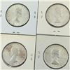Image 2 : LOT OF 4 - 50 CENT PIECES  (CANADIAN) * SILVER 1964*