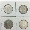 Image 2 : LOT OF 4- 50 CENT PIECES (CANADIAN)* SILVER 1965  *