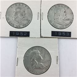 LOT OF  50 CENT PIECES (USA 1952-53-54) * SILVER*