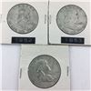 Image 1 : LOT OF  50 CENT PIECES (USA 1952-53-54) * SILVER*