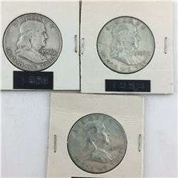 LOT OF USA 50 CENT PIECES (1958 59 60) *SILVER*