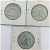 Image 2 : LOT OF USA 50 CENT PIECES (1958 59 60) *SILVER*