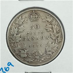 1919 CNDN 50 CENT PC * SILVER *