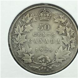 1929 CNDN 50 CENT PC * SILVER *