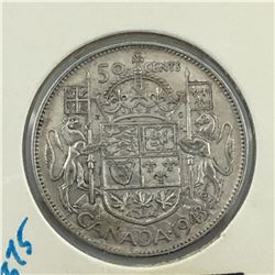 1943 CNDN 50 CENT PC * SILVER *